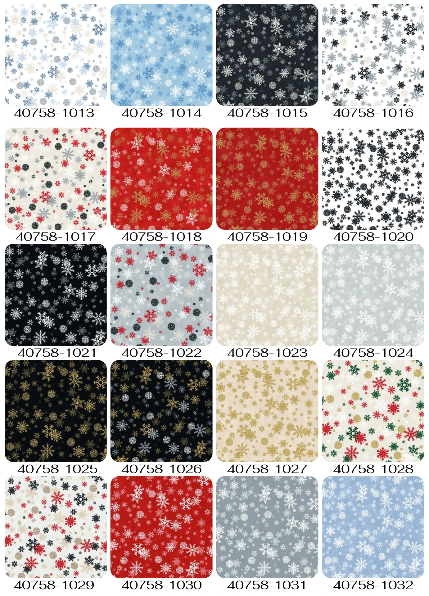 Catálogo de diseños navideños para aplicaciones textiles